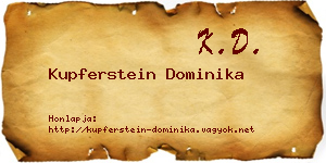 Kupferstein Dominika névjegykártya